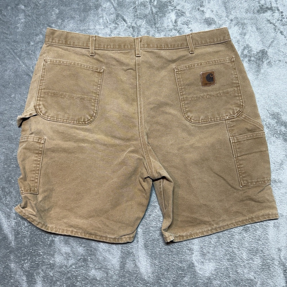 Vintage Carhartt B25 BRN Tan Duck Canvas Utility Carpenter Shorts Mens Size 42